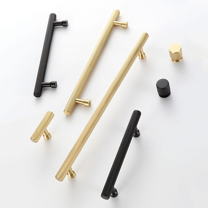 Restoration Hardware Furniture Used - Gold Black Brass Handle with Straight