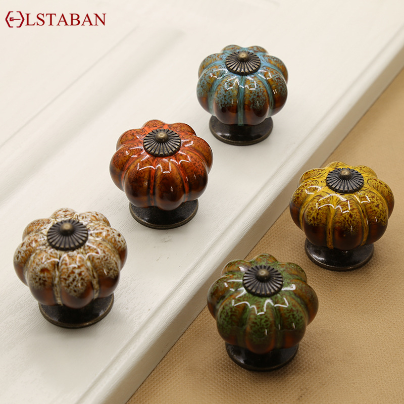 Furniture Hardware Restoration - Ceramic European Style Simple Pastoral Handle