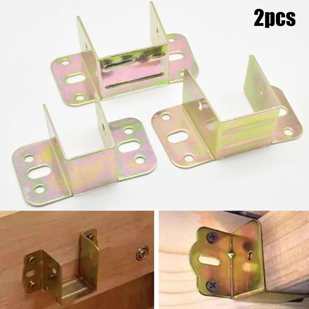 Furniture Hardware Manufacturer - 2pcs U Shaped Metal Bed Bracket