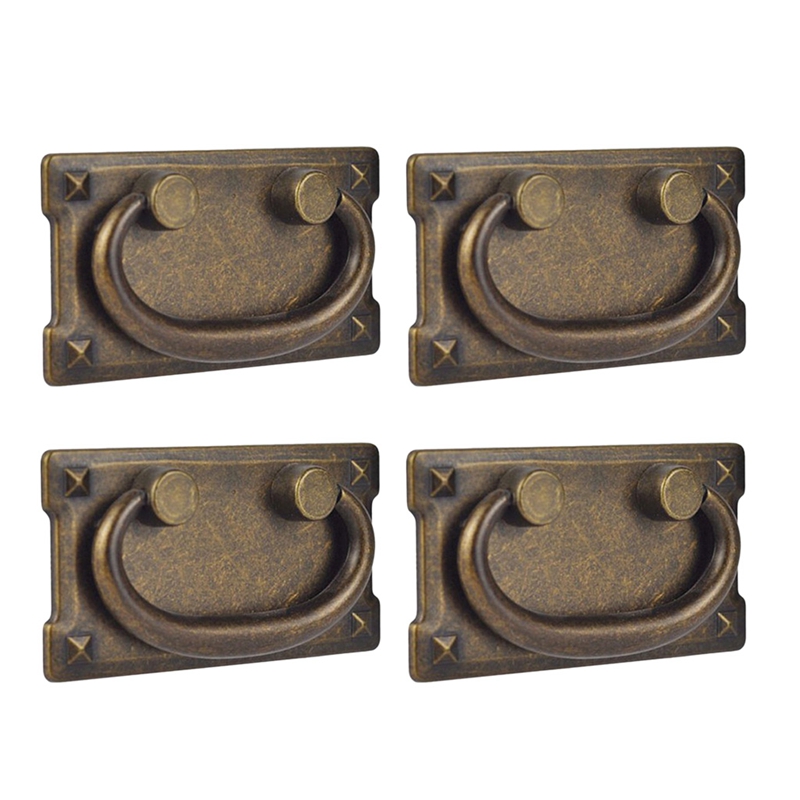 Furniture Hardware Manufacturer - 4 Vintage Đồng Cổ Ngăn Kéo