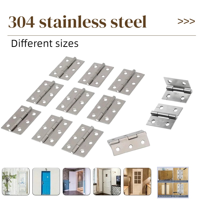 Furniture Hardware Replacement Parts - 4pcs 304 Stainless Steel Door Hinges
