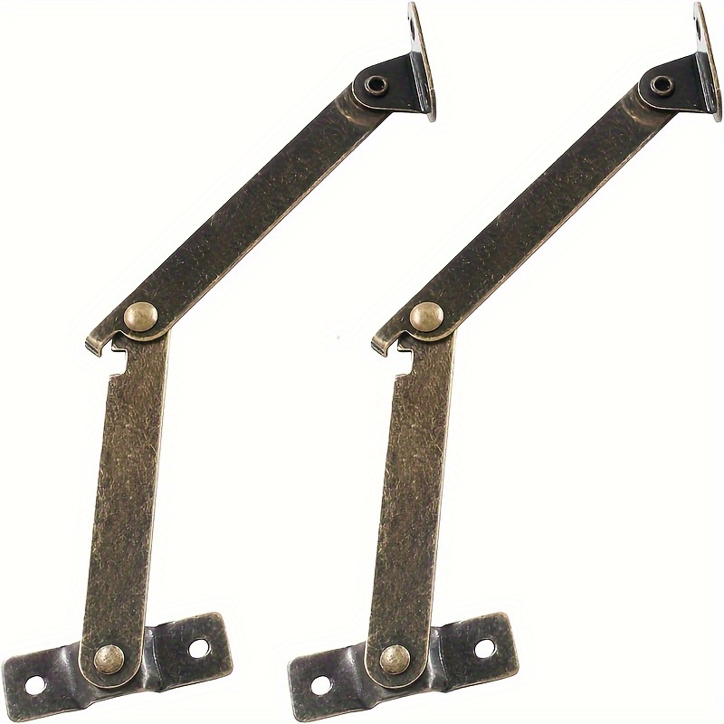 Furniture Hardware Replacement Parts - 2-Pack Antique Bronze Folding Lid Support