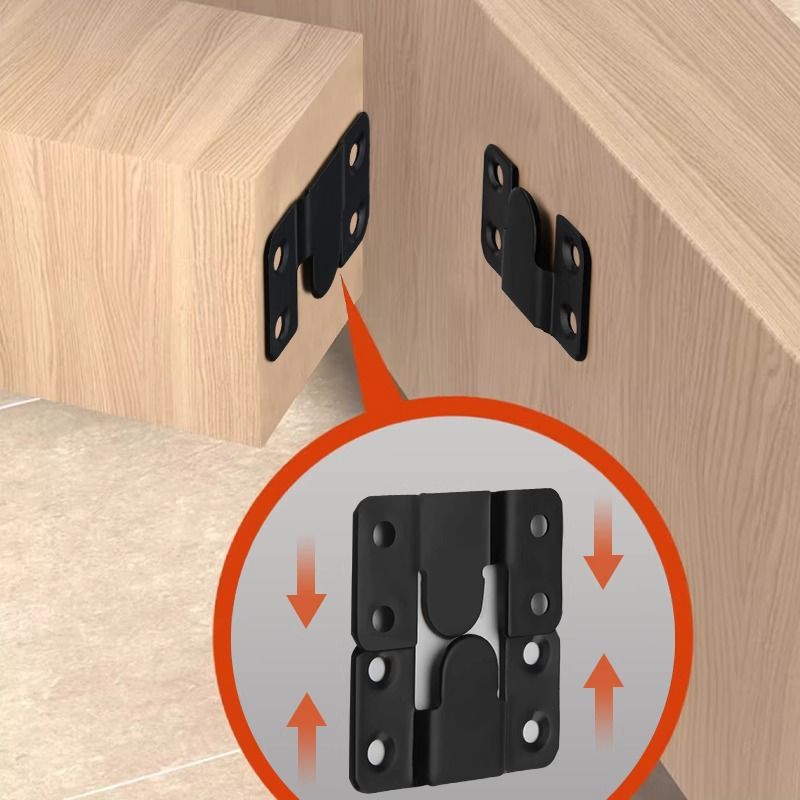 Furniture Hardware Photos - Solid wood bed connection, fixed buckle,
