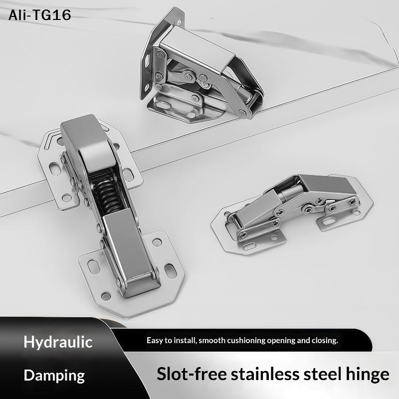 Furniture And Hardware Supplies - 【AY】2Pcs Stainless Concealed Kitchen Cabinet Hinges