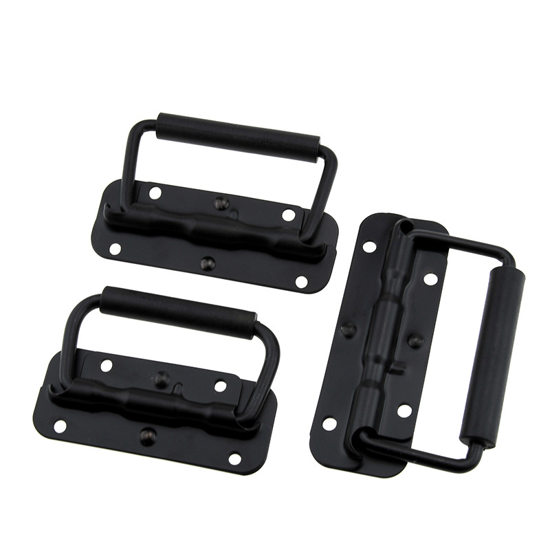 Restoration Hardware Furniture Used - 1Pcs Black Luggage Spring Handle Folding