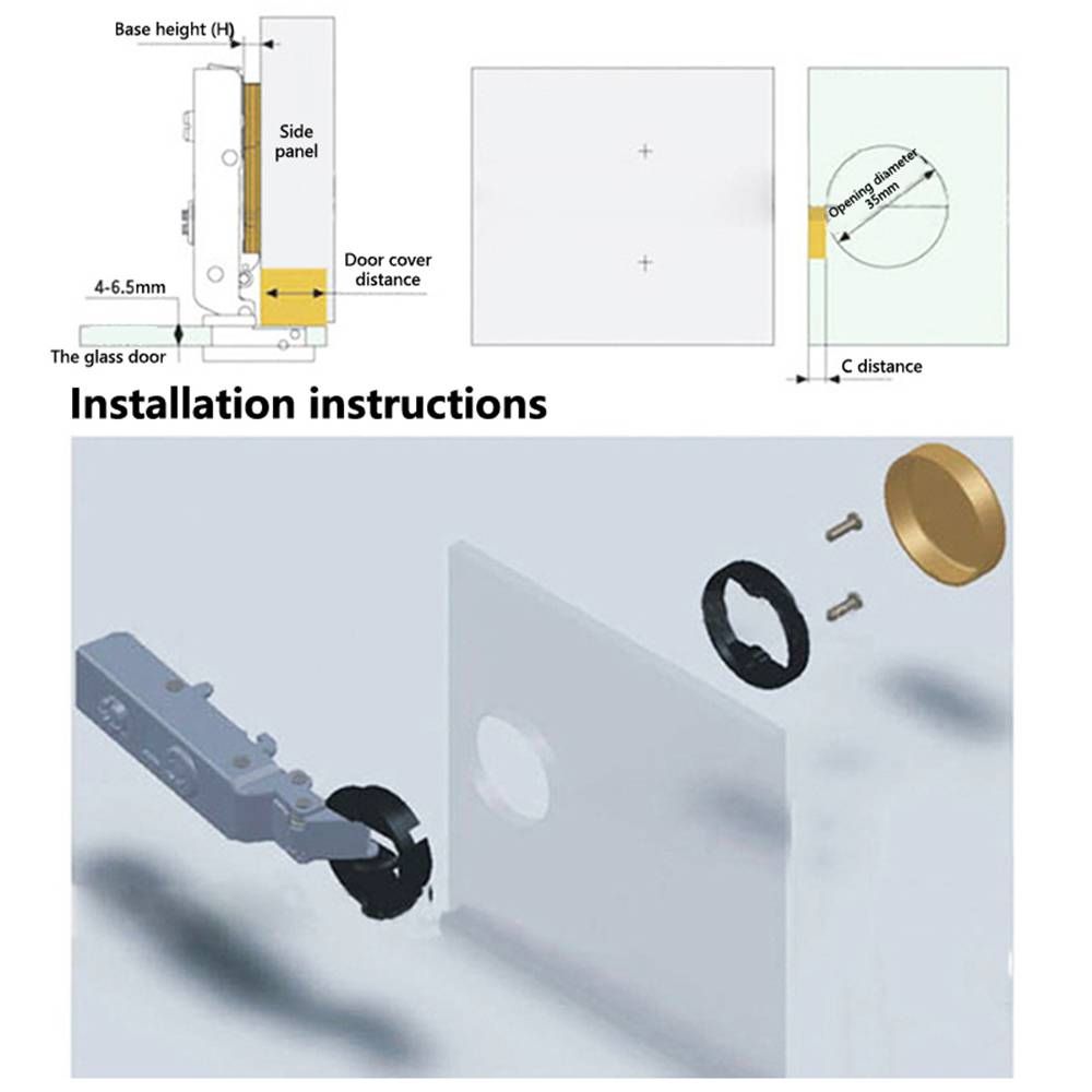 2PCS Useful No Hole Hardware W - đánh giá và giá Furniture And Hardware Supplies