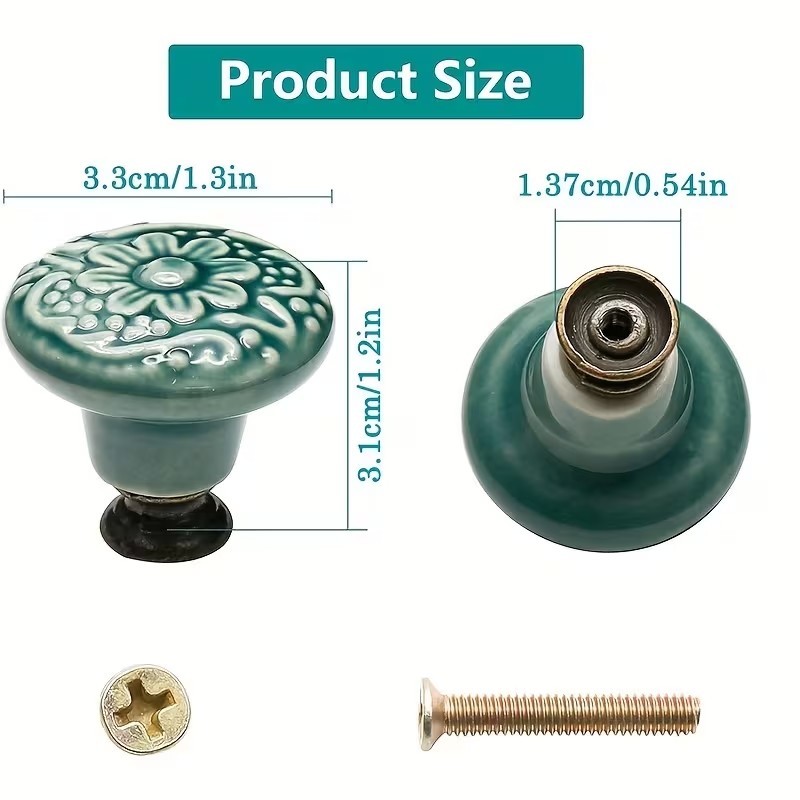 12pcs Ceramic Cabinet Knobs, F - đánh giá và giá Furniture Hardware Manufacturer