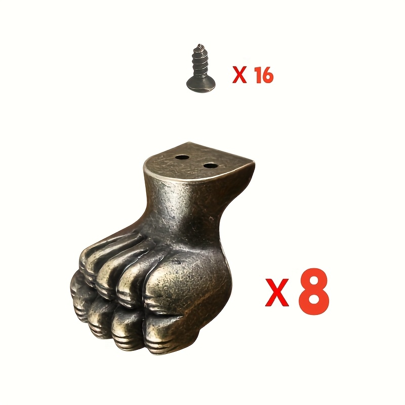 8pcs Antique Foot Brass Jewelr - đánh giá và giá Furniture Hardware Brass