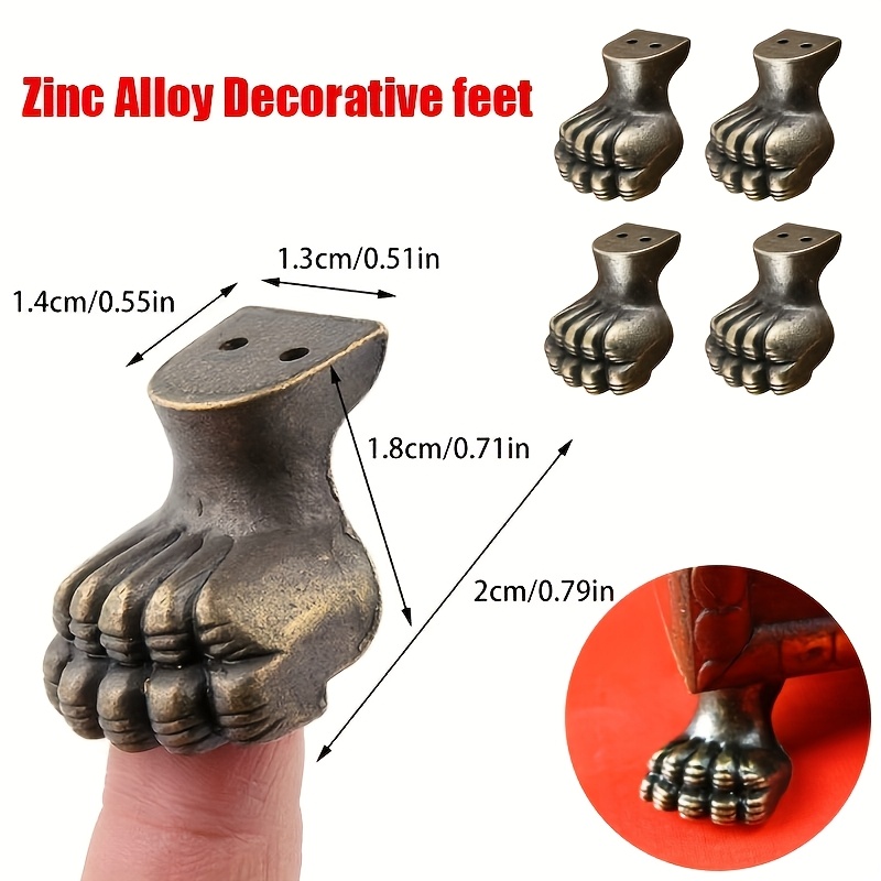 8pcs Antique Foot Brass Jewelr - đánh giá và giá Furniture Hardware Brass