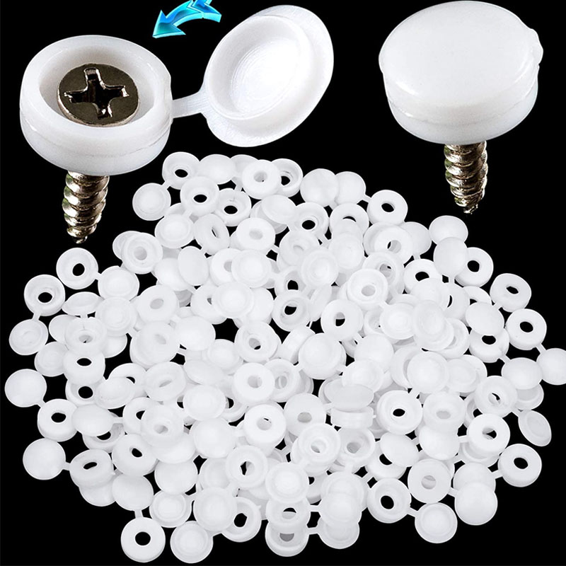 White Hinged Plastic Screw Cap - đánh giá và giá Furniture Hardware Replacement Parts