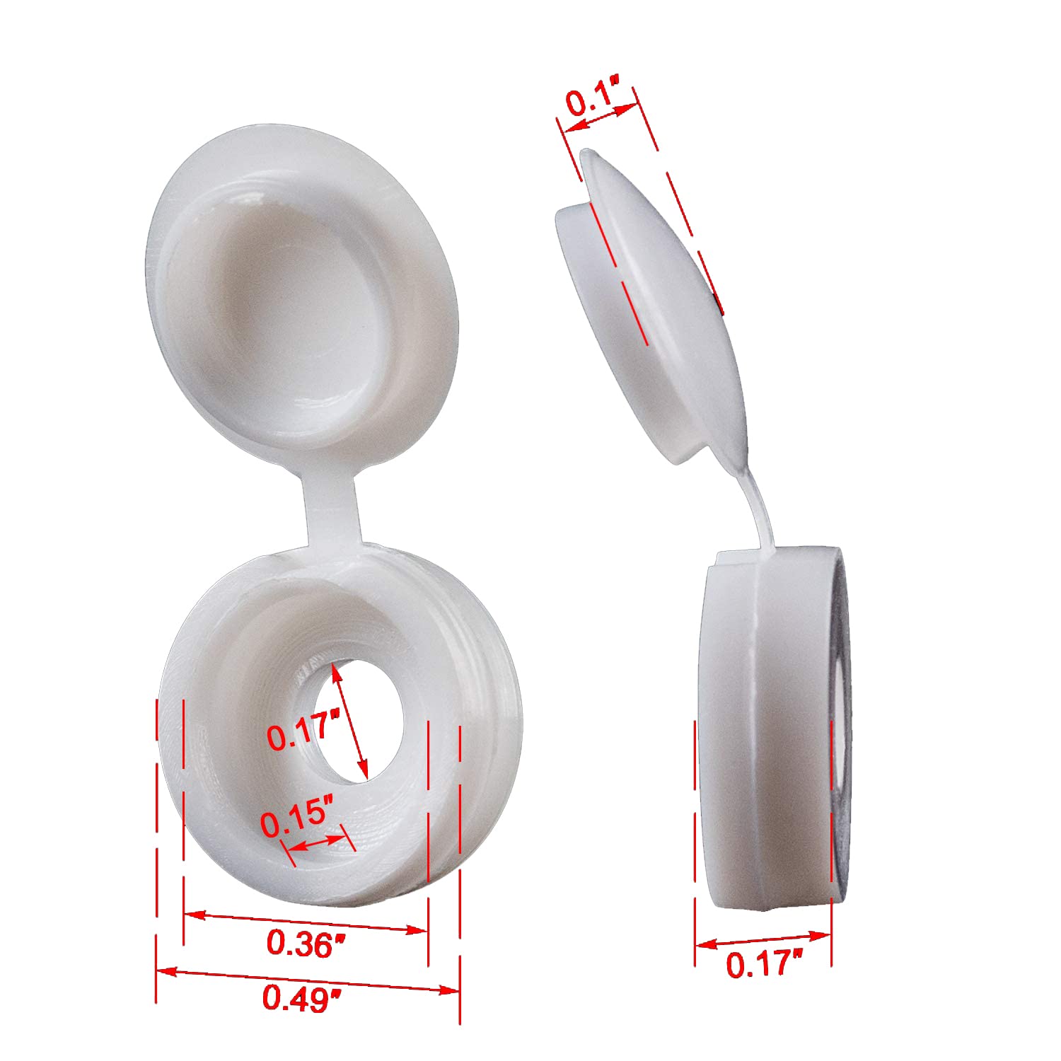 White Hinged Plastic Screw Cap - đánh giá và giá Furniture Hardware Replacement Parts