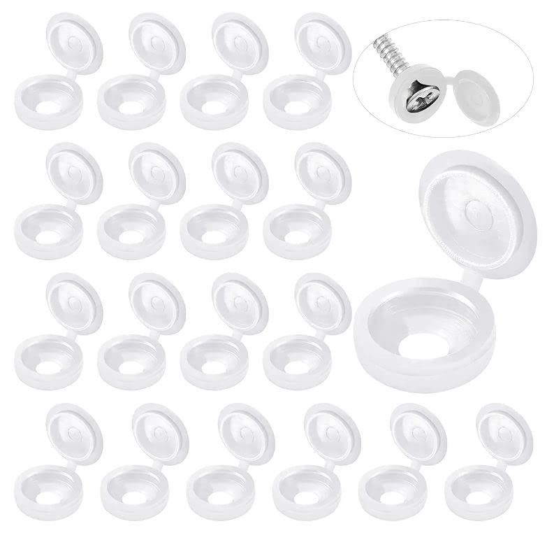 White Hinged Plastic Screw Cap - đánh giá và giá Furniture Hardware Replacement Parts