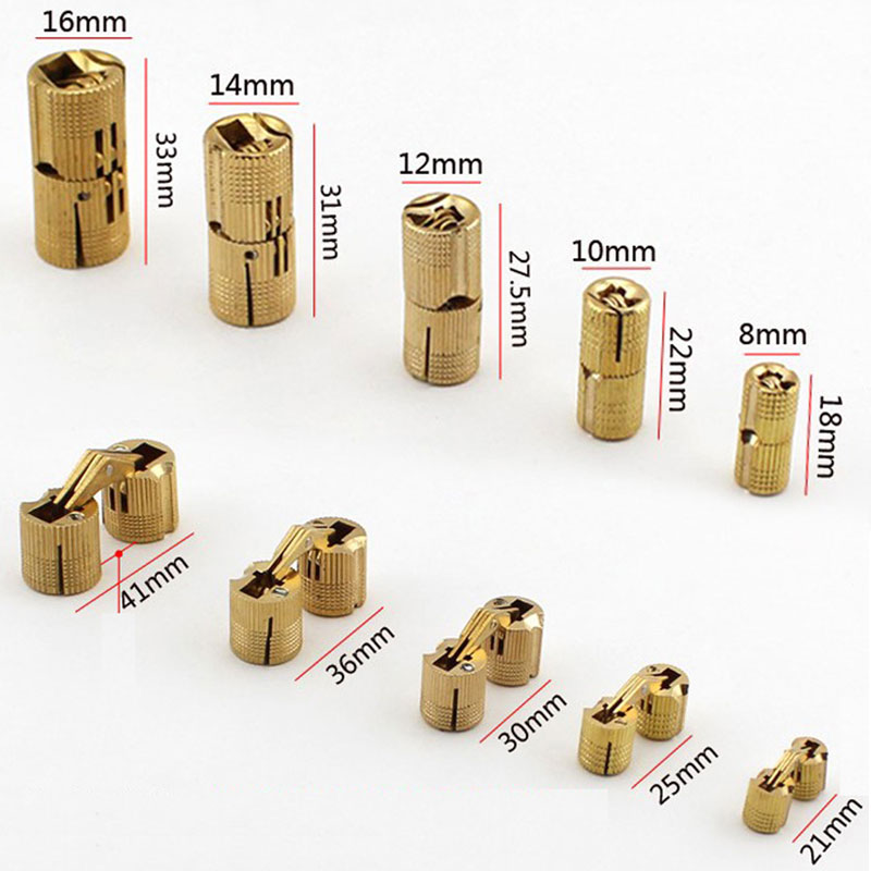 2pcs Copper Barrel Hinges Cyli - đánh giá và giá Furniture Hardware Brass