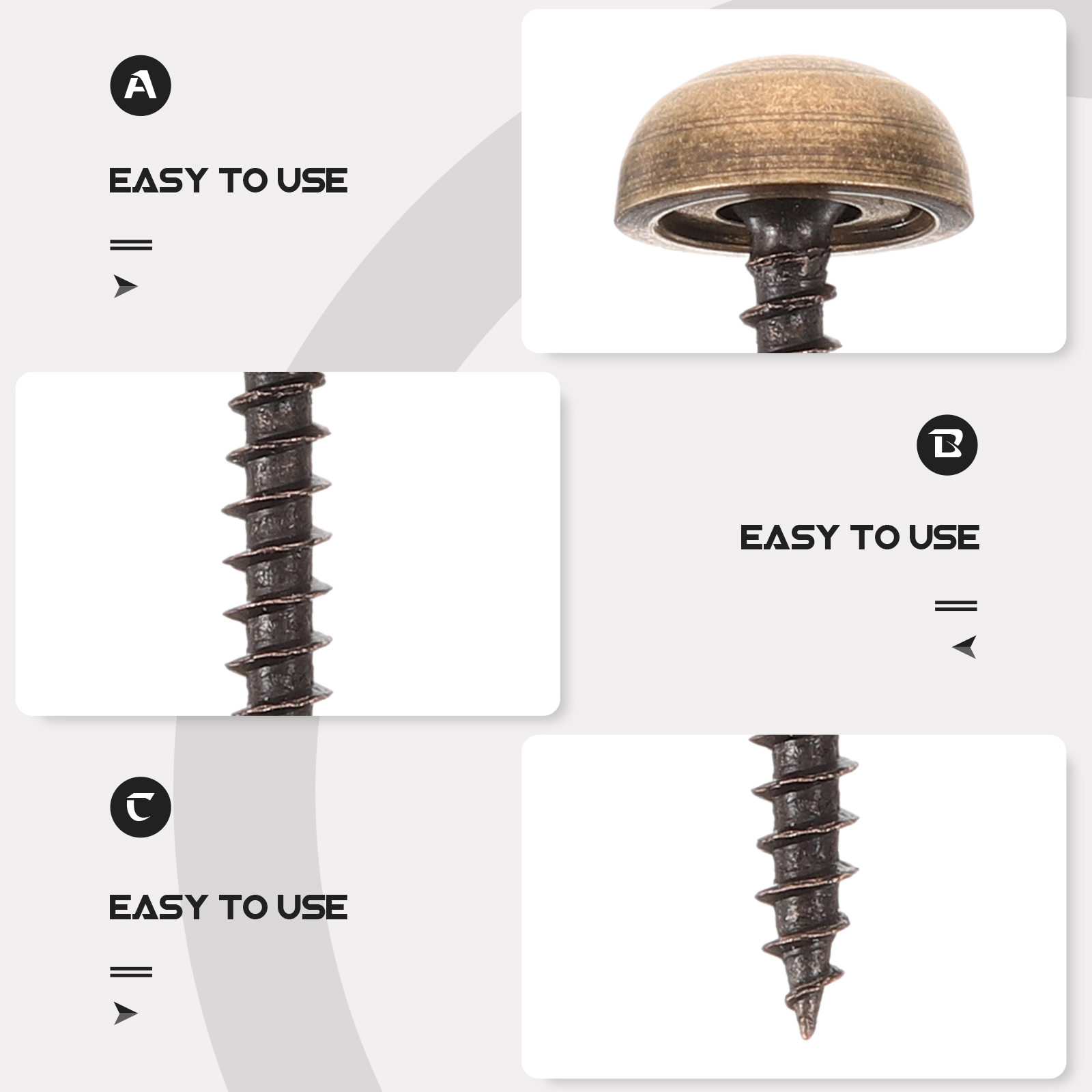 8pcs 13mm Brass Brass Screws C - đánh giá và giá Furniture Upholstery Hardware