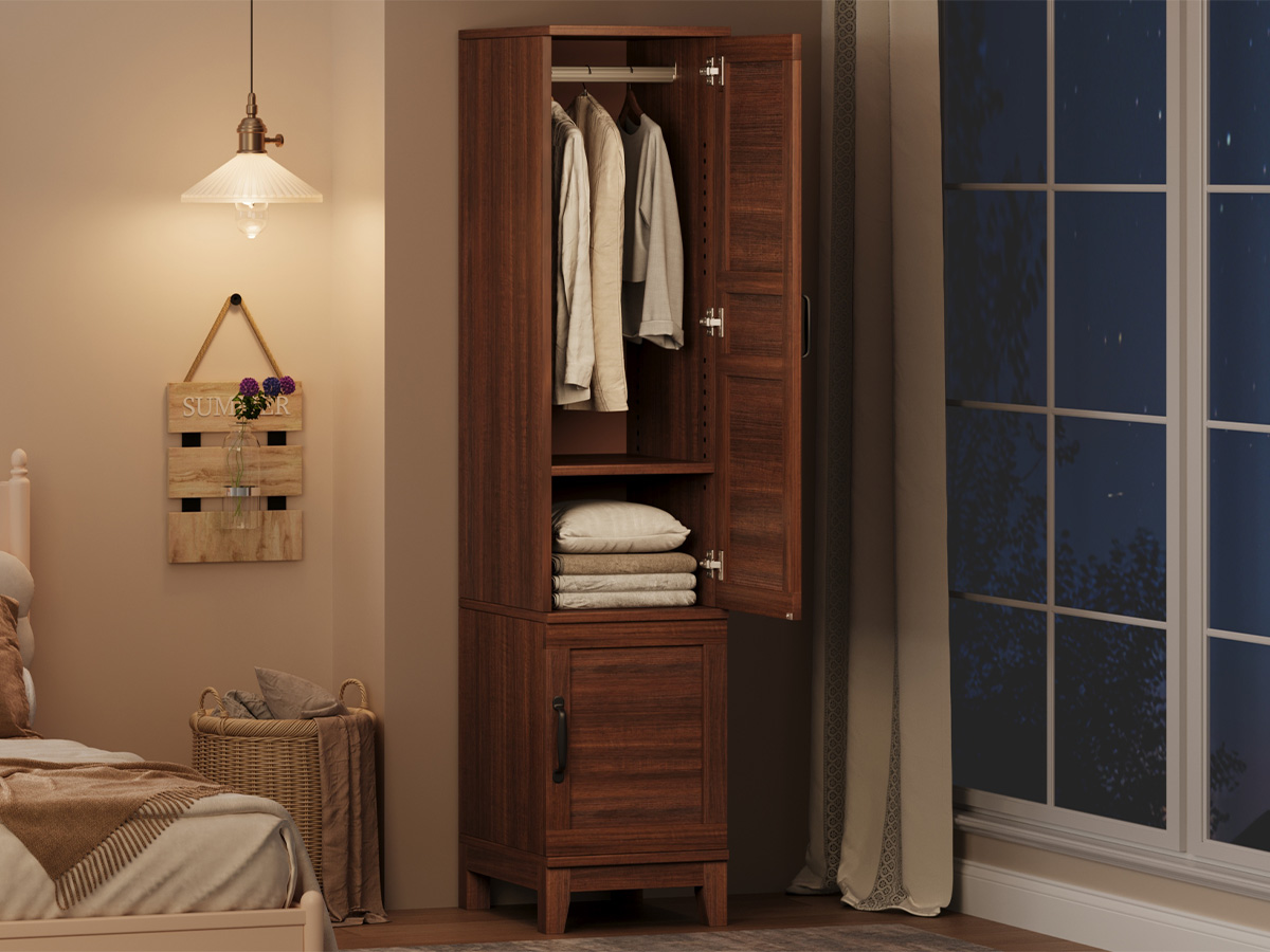 Wood Wardrobe Closet – 72