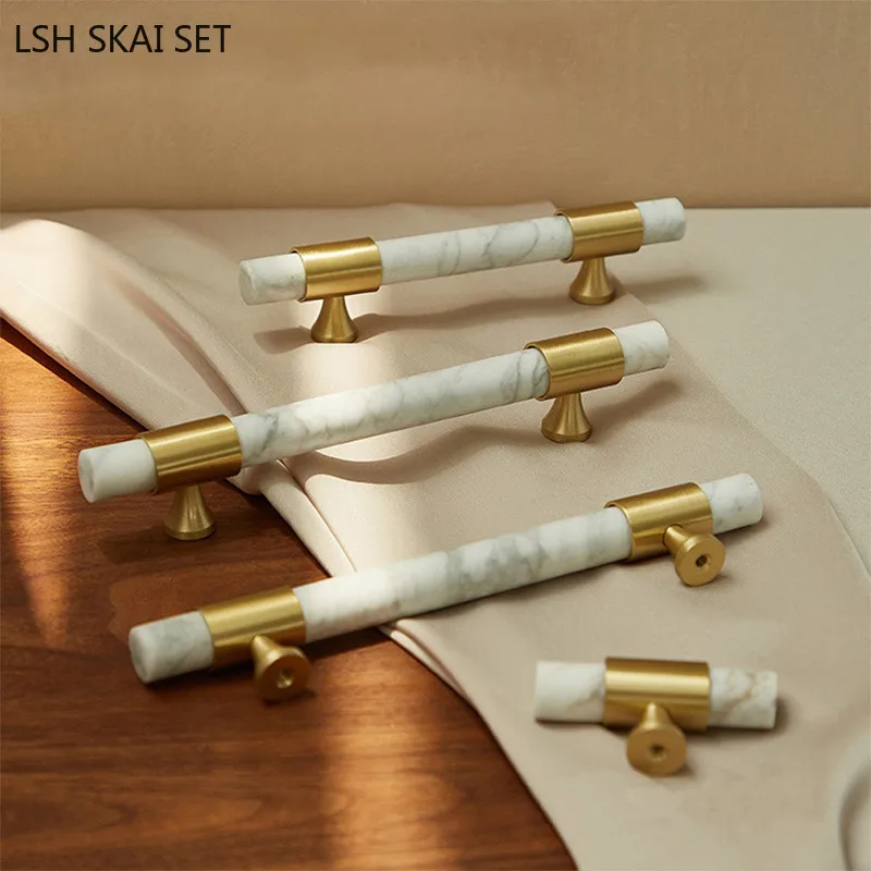 1Pc Marble Brass Handle Nordic - đánh giá và giá Furniture And Hardware Supplies
